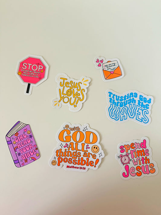 Christian Sticker Bundle Set of 7